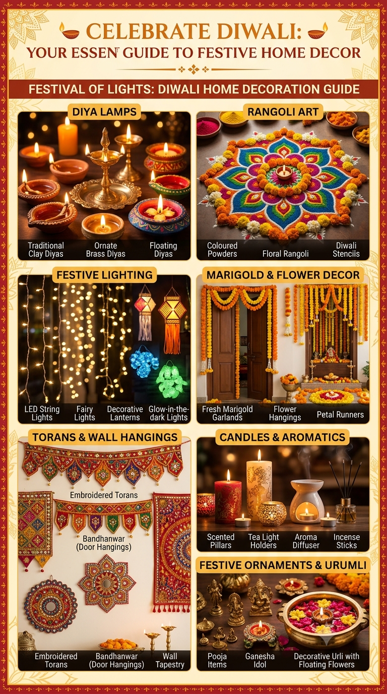 Diwali Festive Decorations & Diyas