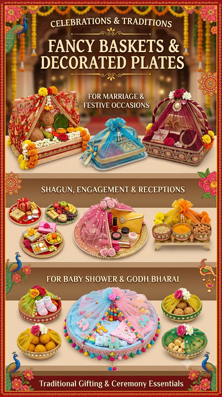 Decorative Fancy Pooja & Trousseau Plate